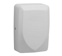 Glide Slimline Steel Powerful Electric Hand Dryer 1.35kw - Energy Efficient - £1 Cost per 2000 Uses - 10 Second Drying Time - Vandal Proof (White Plastic)