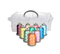 Glide Thread No 40 Sewing The Spring Collection - 10 Colors Set - 1,100yds Each - Trilobal Polyester Thread for Quilting, Embroidery, Sewing, 61022