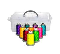 Glide Thread No 40 Sewing The Summer Collection - 10 Colors Set - 1,100yds Each - Trilobal Polyester Thread for Quilting, Embroidery, Sewing, 61021