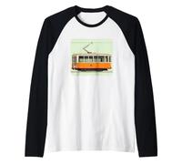 Glide Through the Streets on a Classic Tram Raglan Baseball Tee