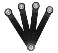 Glider Bearing Arm Bracket Replacement, 4Pcs Balck, 9.9 Inch Length & 7.5 Inch Hole Center, Hardware Rocker Parts for Patio Glider, Garden Bench, and Chair Repair