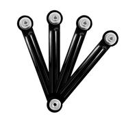 Glider Bearing Arm Bracket Replacement Hardware Rocker Parts, 9 Inch Overall Length, 7-1/2 Inch Between Mounting Holes, 4 Pack Patio Glider Parts Rocker for Outdoor Glider and Garden Bench, Black