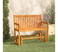 Glider Bench Brown Solid Acacia Wood 110cm Outdoor Weather-Resistant 2 SeaterUK