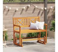 Glider Bench Brown Solid Acacia Wood 110x59x97 cm Weatherproof Outdoor Garden XL