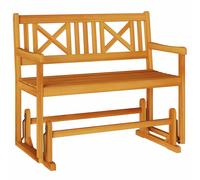 vidaXL Glider Bench Brown 110 x 59 x 97 cm Solid Acacia Wood, Acacia Wood Glider