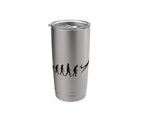 Glider Evolution Gliding Plane Sailplane Pilot Airplane Stainless Steel Insulated Tumbler