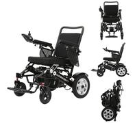 Glider Mobility ExplorerXL Lightweight Folding Electric Wheelchair - Dual 300W Motors, 24V 12Ah Lithium Battery, 17-Mile Range, 8km/h Speed, 150kg Capacity, Airline Approved, Portable Powerchair