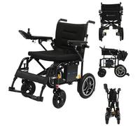 Glider Mobility Nova Lite Lightweight Folding Electric Wheelchair - Dual 250W Motors, 24V 10Ah Lithium Battery, 14-Mile Range, 8km/h Speed, 120kg Capacity, Airline Approved, Portable Powerchair