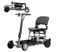 Glider Mobility Pathfinder Lightweight Mobility Scooter - 4mph, 16-Mile Range, 300W Motor, 36V 10Ah Lithium Battery, Airline Approved, Easy-Disassembly, 8” Solid Tyres, 130kg Capacity