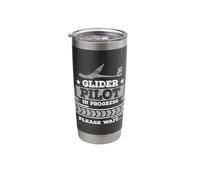 Glider Pilot in Progress Please Wait Gliding Sailplane Stainless Steel Insulated Tumbler