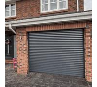 Gliderol Anthracite Insulated Automatic Roller Garage Door 77mm Lath. Opening Width Up To 2300mm X Opening Height Up To 2150mm