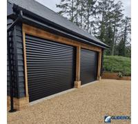 Gliderol Black Insulated Automatic Roller Garage Door 77mm Lath - Opening Width Up To 2300mm X Opening Height Up To 2150mm