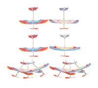 Gliders Plane For Kids：Powered AircrafWood Rubber Band Powered Biplane Model Toys - Educational Children's Airplane Flying Toys Outdoor Garden Activities Paper 3d Flight Suite (Random Pattern)