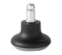Glides Replacement Chair Swivel Caster Wheels to Fixed Stationary Castors,Low Profile Stool with Separate Self Pads Black 5pcs Silver (Electrophoretic Paint) Htw93 (Black, 5.3X5.9cm)