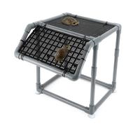GLIDESMOOTH Turtle Basking Platform, Standing Dock with Non-Slip Ramp 1 Set | for 50/65/75/90/125 gal Tanks，Turtle Tank Accessories,Standing Dock, Gray