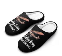 Gliding Bring Your Thermals Breathable Slippers Women Slip On Winter Warm House Slippers Shoes Bedroom 9-10（40-41）