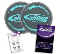 Gliding Discs for Working Out - Exercise Sliders for Hardwood Floors - Workout Sliders Disc for Full Body Resistance Workout - Ideal for Barre, Yoga, Pilates & More - Includes 4 Video Workouts, Grey