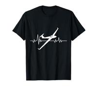 Gliding Heartbeat Glider Flight Lovers Airplane Gliders T-Shirt