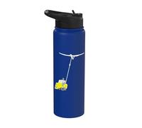 Gliding Lover Winch Launch Sailplane Flying Soaring Glider Stainless Steel Insulated Water Bottle