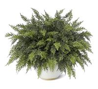 GLIDLION 18" Real Touch Cedar Branches -12 Pcs, Artificial Christmas Cedar Branch Realistic Fake Pine Picks Faux Greenery Plants Stem for Vase DIY Crafts Garland Wreath Indoor Outdoor Home Decor