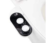 GLIGAM Hot and Cold Bidet Attachment for Toilet Seat, Warm Water Bidet | Ultra-Slim Bidet- Non-Electric with Self Cleaning Nozzles, Leak Proof, Adjustable Pressure Control & Angle Controls