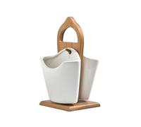 GLigeT Caddy Ceramic Utensil Holder, Spoon Chopsticks Fork Storage Rack with Base for Home Decor Holder