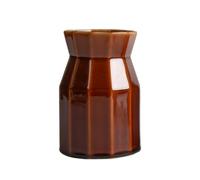 GLigeT Caddy Kitchen Utensil Holder Ceramic for Countertop Crock for Counter Storage Holder(Bruin,Small)