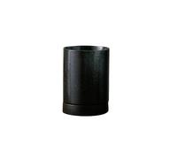GLigeT Caddy Kitchen Utensil Holder for Countertop - Ceramic Spoon Rack with Drain Tray Holder(Black)