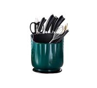 GLigeT Caddy Rotating Utensil Holder Multifunctional Kitchen Organiser Cooking Tools Storage Pot Holder(Green)