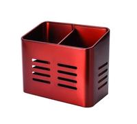 GLigeT Caddy Stainless Steel Cutlery Drainer Chopsticks Drain Storage Basket Tableware Organizer Shelves Kitchen Tools Holder(Red)