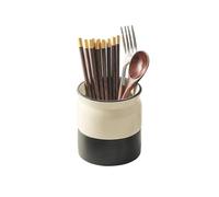 GLigeT Caddy Utensil Holder Caddy, Ceramic for Countertop, Vintage Crock Holder(Large)