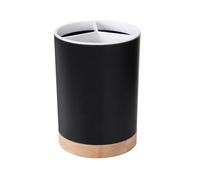 GLigeT Caddy Utensil Holder Kitchen Tableware Storage Bucket Plastic Chopstick Spoon Rack Detachable Tools Holder(Black)