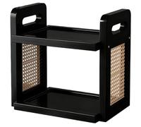 GLigeT Cup Holder Desktop Storage Table top Water Cup Small organizing Rack Kitchen(Black)