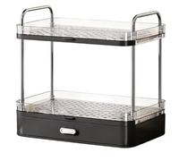 GLigeT Cup Holder Light Luxury Desktop Drainage Double-Layer Storage and Organization Kitchen(Black)