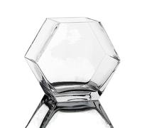 GLigeT Fish Aquarium Tank Fish Tank Hexagonal Glass Fish Tank Transparent Tabletop Fish Tank Fighting Fish Large Size Tank Ecological Home Furnishings Aquarium Tank(Large)