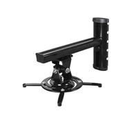 GLigeT Office Aluminum Alloy 360 Degree Projector Wall Mount Full Motion Retractable Universal Hanger Bracket Home(Black)
