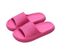 GLigeT Sliders Bath Slippers for Women and Men Soft Comfort Non-Slip Shower Sandals Quick Drying Pool Beach House Slides Summer(Rose,Alpha Medium)