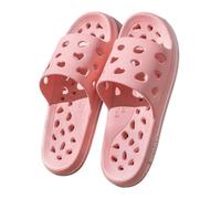 GLigeT Sliders Quick-Drying Bathroom Slippers with Drainage Hole and Arch Support Unisex Shower Shoes Non-Slip Pool Gym Slides Summer(Pink,Alpha Large)