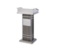 GLigeT Stainless Steel Launch Podium Master Ceremonies Emceeing Platform Hotel Reception Desk Meeting(Silver)
