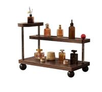 GLigeT Vintage Wooden Tiered Desktop Cup Holder for Home Office 2-Tier Organizer for Mugs Coffee Cups Tea Kitchen