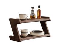 GLigeT Wooden Desktop Bookshelf Countertop Organizer Office Cup Holder for Coffee Mugs Tumblers Tea Essentials Kitchen