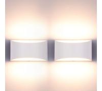 Glighone 2PCS Wall Sconce Lights Wall Lights Indoor Dimmable Up and Down Wall Light Modern Wall Lamp Sconce 10W Uplighter Downlighter LED Wall Lighting for Living Room Bedroom Balcony, Warm White