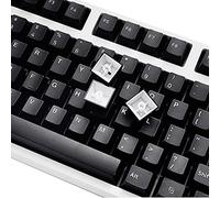 Gliging Black Keycaps, 139 Keys PBT Cherry Profile Double Shot White On Black for Filco, Cherry, Ducky, iKBC Mechanical & Optical Keyboards