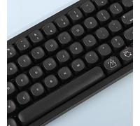 Gliging MOA Profile Keycaps, Black Minimalist Keycaps, 124 Keys Cute Ghost Themed Keycap Set, Custom Dye-Sublimation Key Cap for Cherry MX Switches Mechanical Keyboard