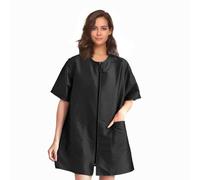 Gliitatu Dog Grooming Smock with Full Zipper, Non-Sticky Hair Groomer Smock Cosmetic Smock Hair Stylist Barber Jacket (XXXL)
