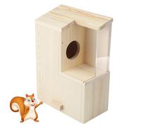 GlikCeil 1 Set Large Squirrel Nesting Box Wooden Squirrel Family House for Outside with Screws Pine with Coating Hanging Winter House for Outdoor Garden Shelter Breeding Living, 15"x11"x 6"