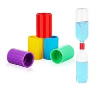 GlikCeil 5 Pcs Tornadoes in a Bottle Tornado Bottle Connectors Cyclone Plastic Vortex Connector for Demonstration Teaching Scientific Experiment Test DIY, 5 Colors