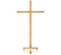 GlikCeil 58'' Extra Large Wood Cross Standing for Outdoor, Large Wall Cross Jesus Christ Catholic Crafted Supplies He Is Risen Ornaments for Wedding Home Office Communion Church