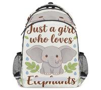 Glilade Kids Backpack for Boys Girls with Safety Reflective Strips | School Bookbag Lightweight Laptop Backpack Casual Travel Daypack for Elementary Middle College(Just Loves Elephants)