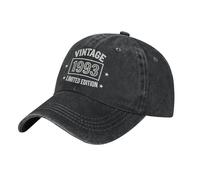 Glilade Vintage 1993 Birthday Gift Baseball Caps for Men Women, Adjustable Cotton Baseball Hat Casual Dad Hats Funny Trucker Cap for Fathers Day
